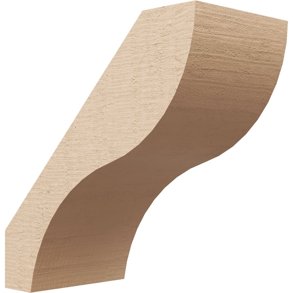 Ekena Millwork 5-inch W x 10-inch D x 10-inch H Geneva Rough Cedar Woodgrain TimberThane Knee Brace, Primed BRCUR05X10X10GNVRCPR - main